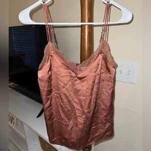 Abercrombie & Fitch Satin Tank with Lace
